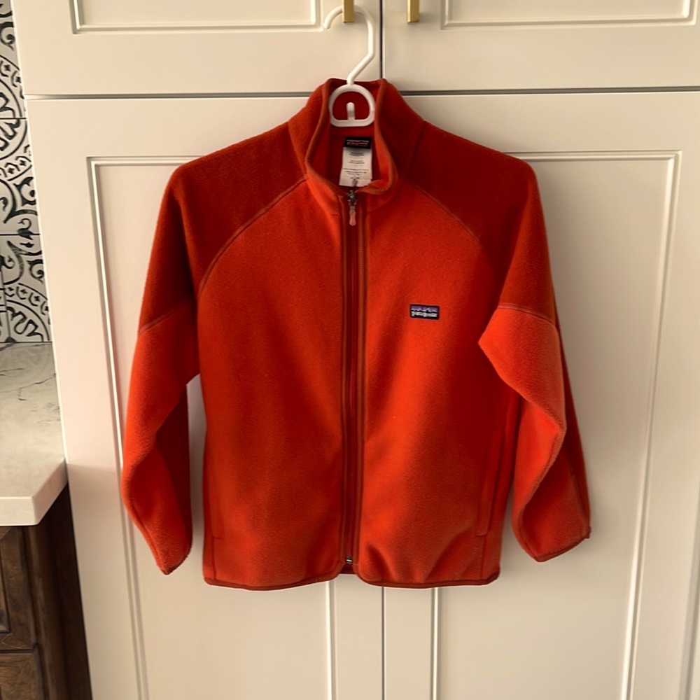 NEW! Patagonia Desert Orange Fleece Synchilla Jacket Kids Large 10/12